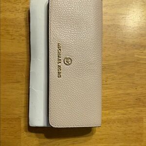 Michael Kors Light Tan Wallet with Gold Accents